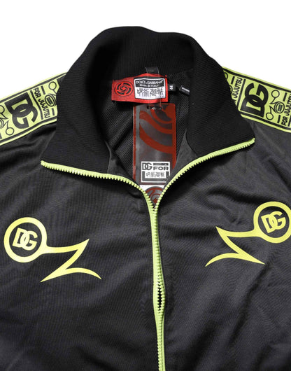 Black Logo Turtleneck Zip Bomber Jacket