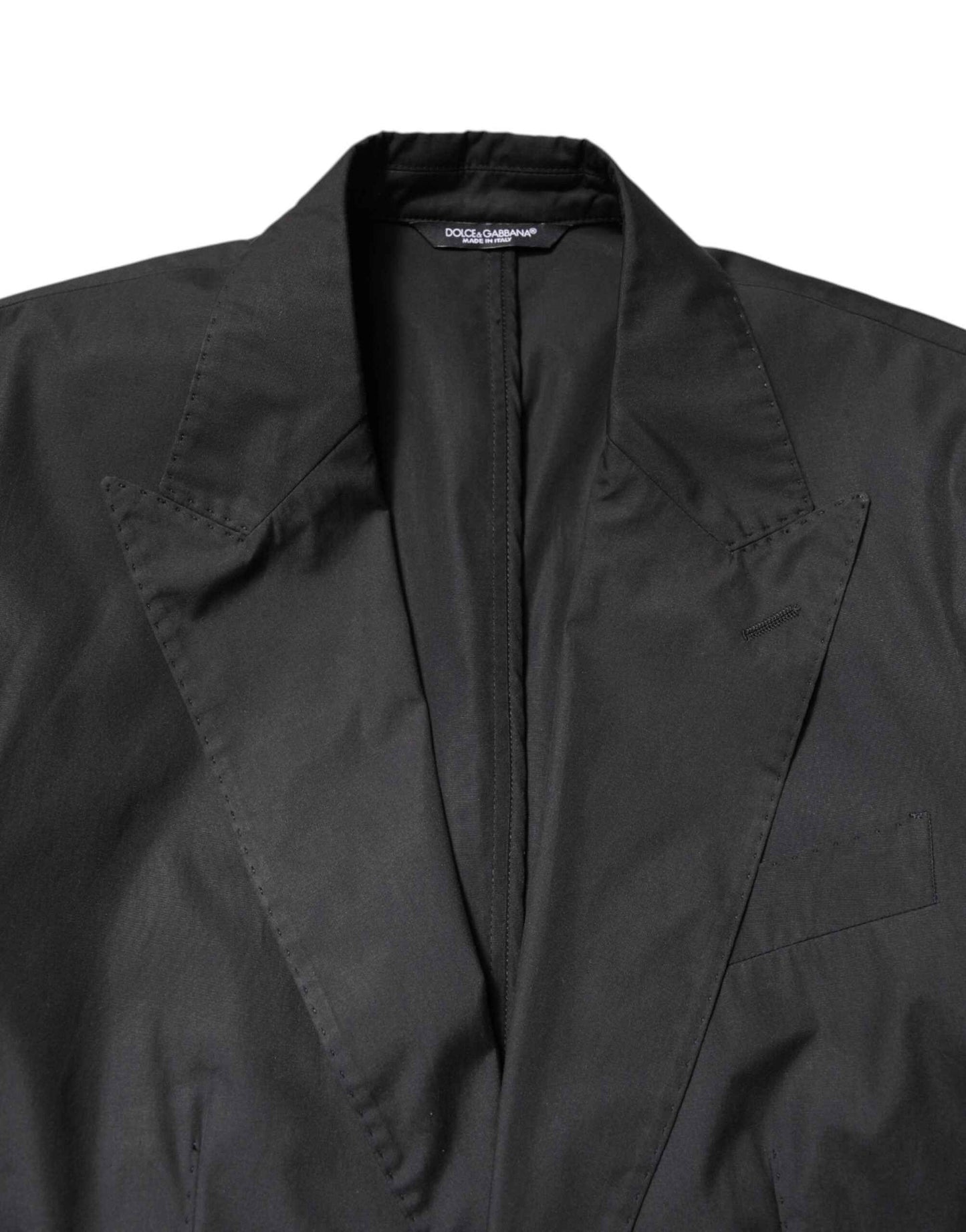 Black Cotton TAORMINA Formal 2 Piece Suit