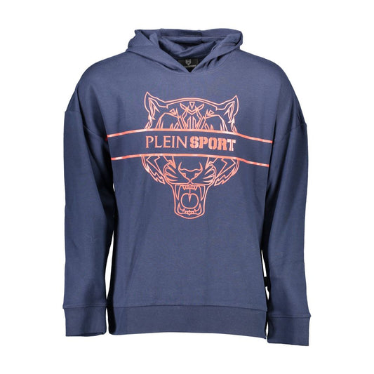 Blue Cotton Men's Hoodie