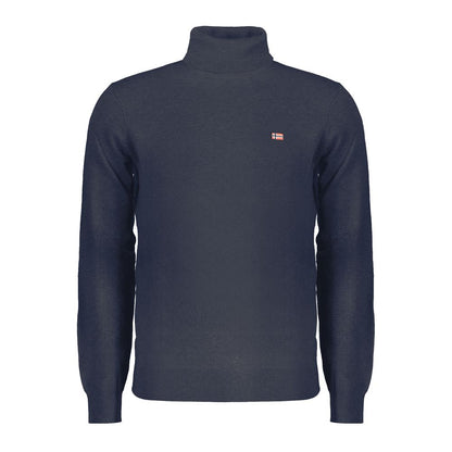 Blue Wool Men Sweater