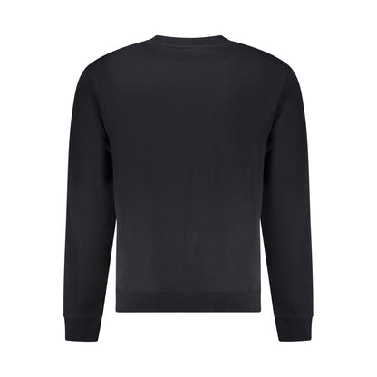 Black Cotton Men Sweatshirt