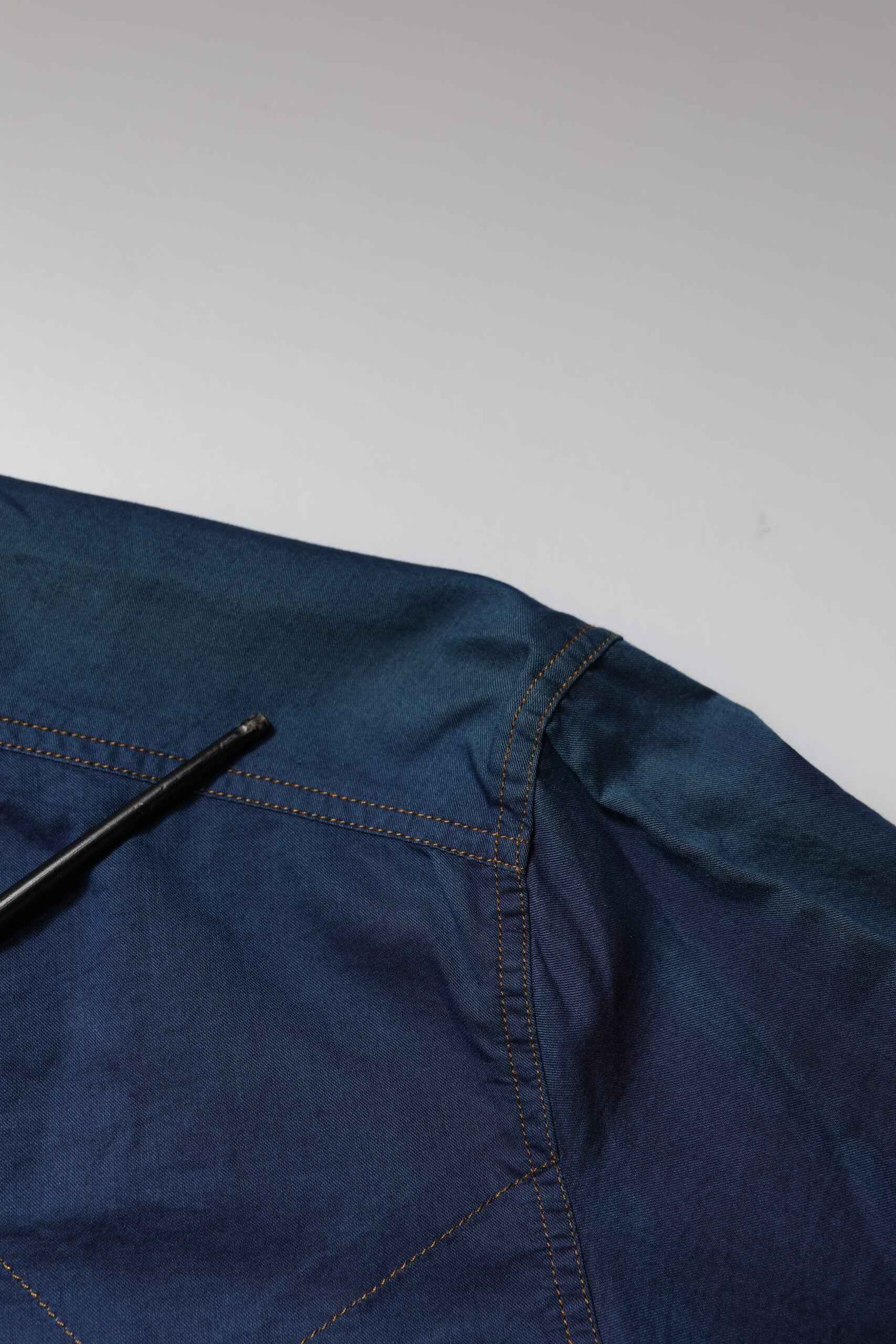 Blue Cotton GOLD Long Sleeves Casual Shirt