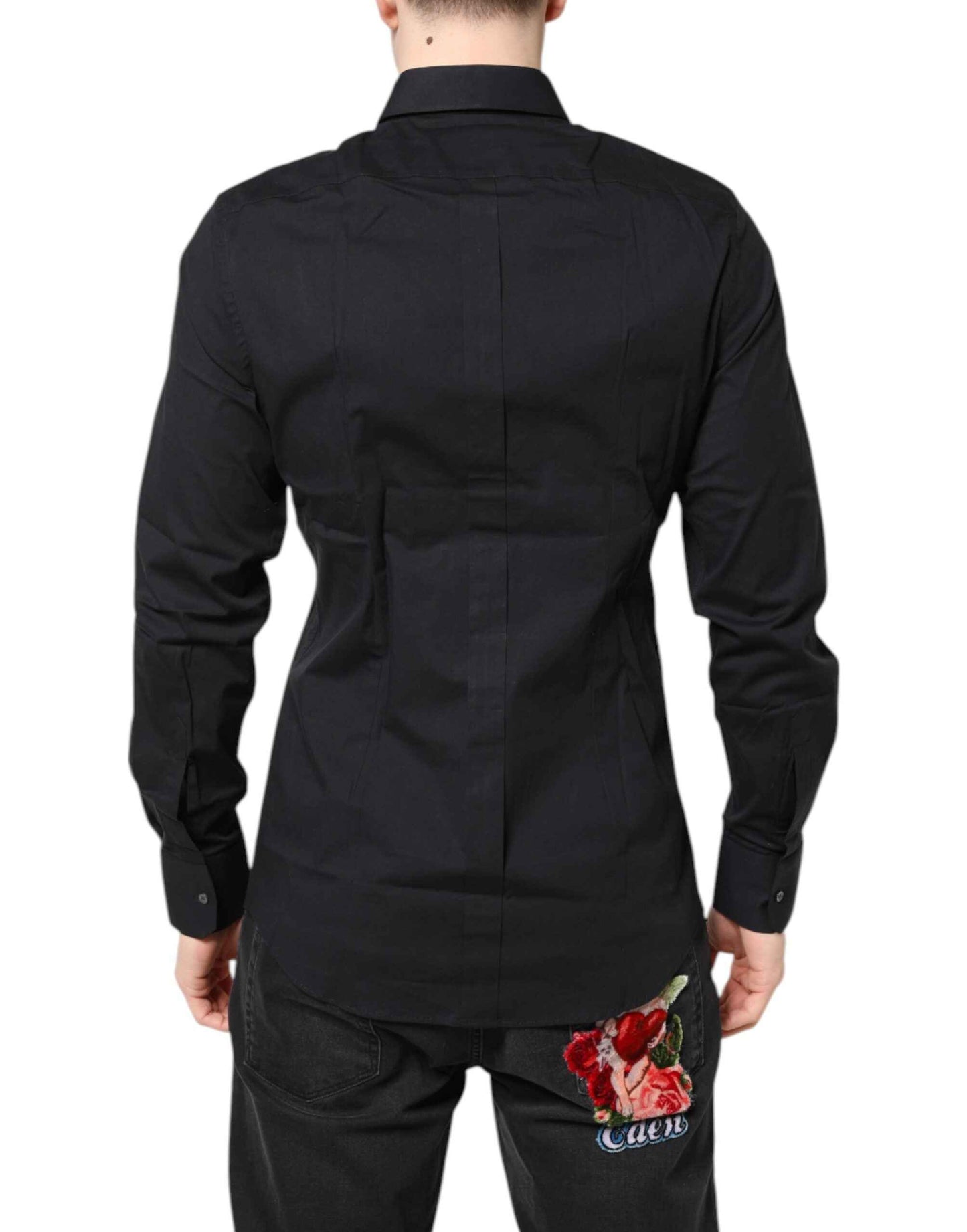Black GOLD Cotton Long Sleeves Dress Shirt