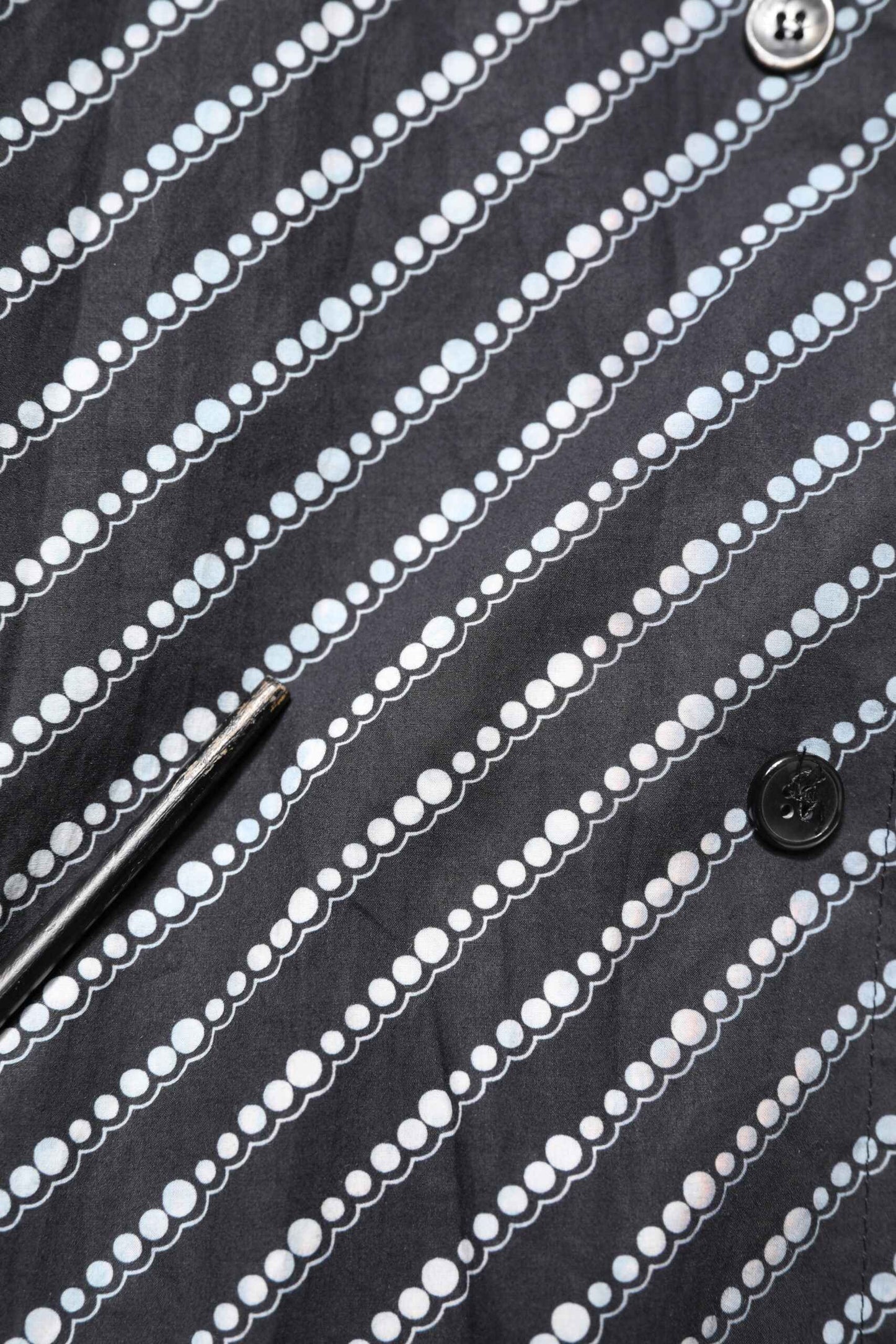 Black White Stripe Button Down Casual Shirt
