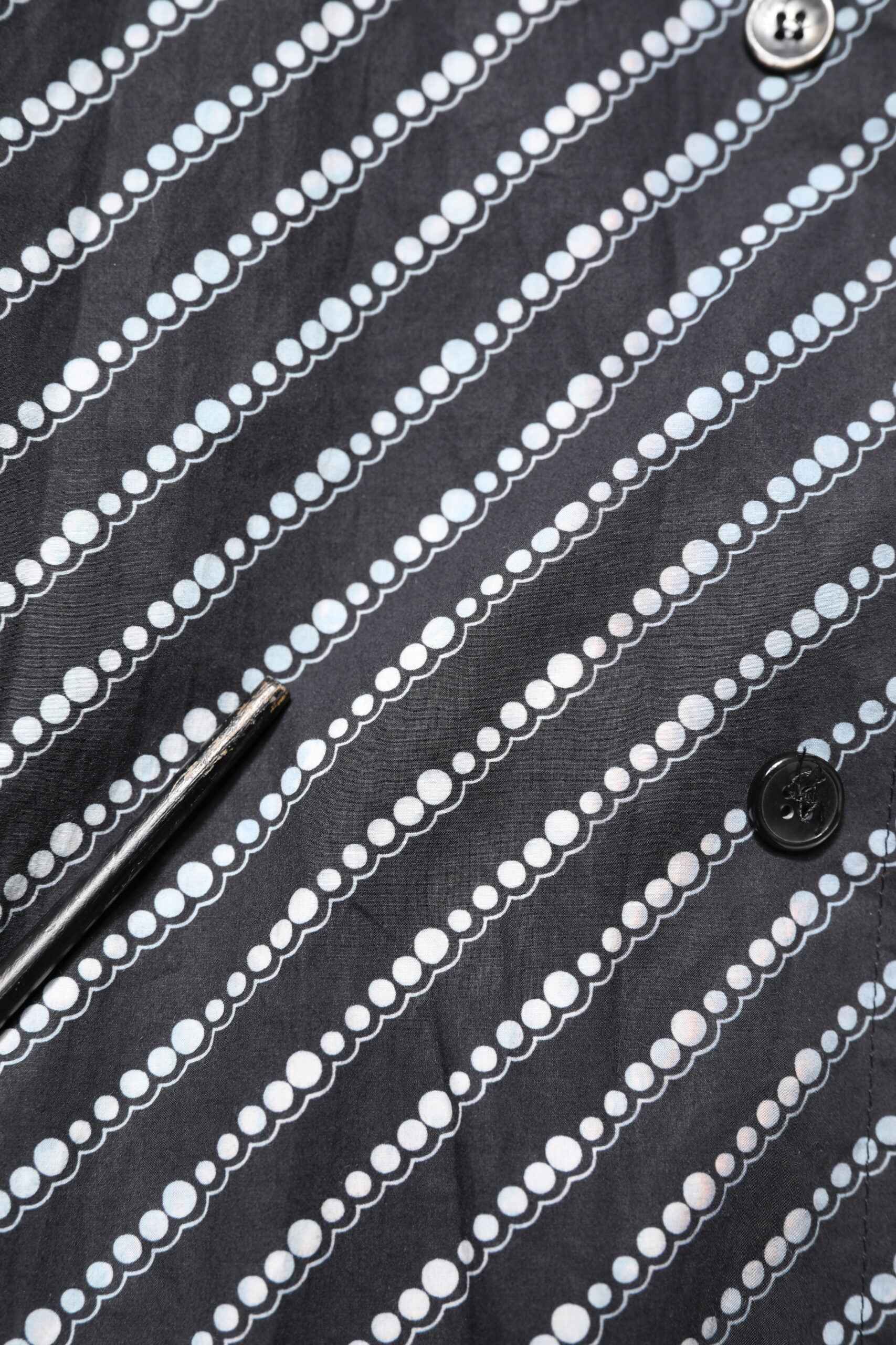 Black White Stripe Button Down Casual Shirt