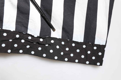 Black White Stripe Button Down Casual Shirt