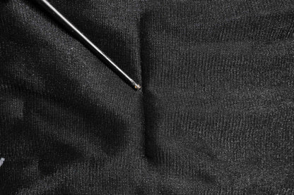 Black Logo Knitted Crewneck Pullover Sweater