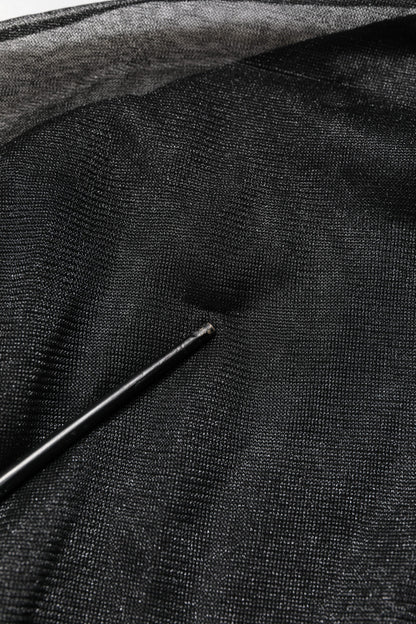 Black Logo Knitted Crewneck Pullover Sweater