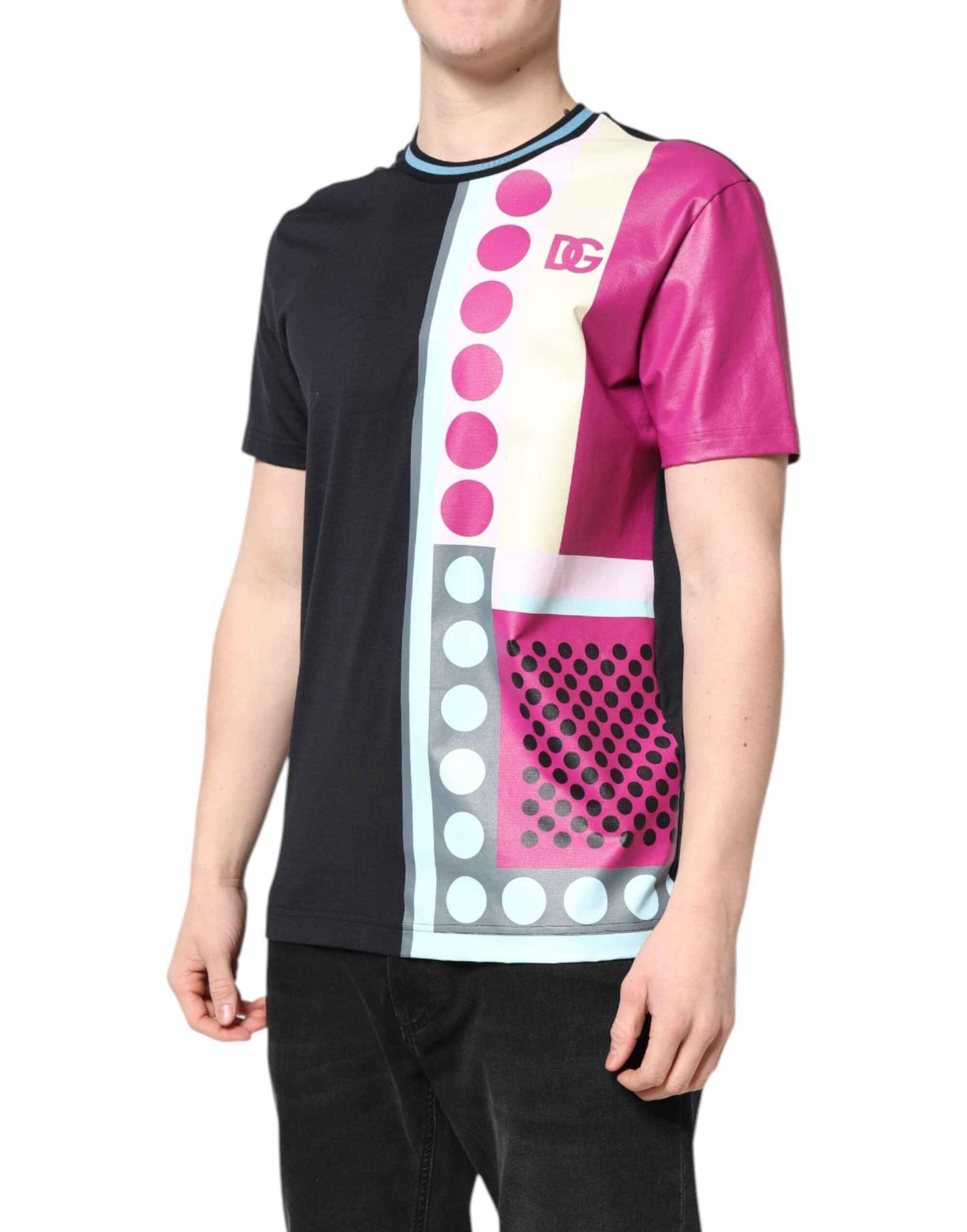 Multicolor Printed Logo Short Sleeve T-shirt