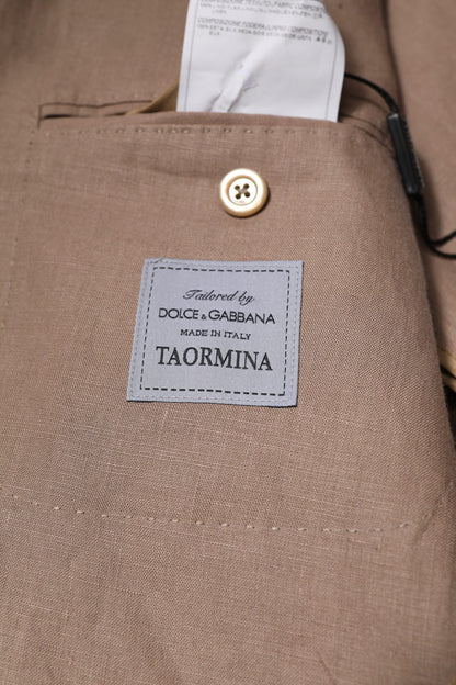 Beige TAORMINA Single Breasted Coat Blazer