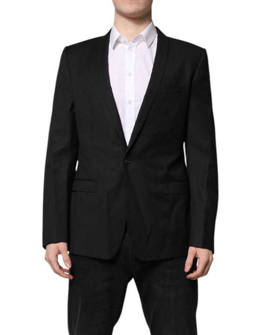 Black GOLD Single Breasted Suit Coat Blazer