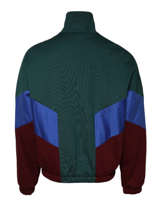 Multicolor Cotton Logo Full Zip Jacket