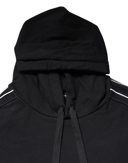 Black Cotton Logo Hooded Sweatshirt Sweater