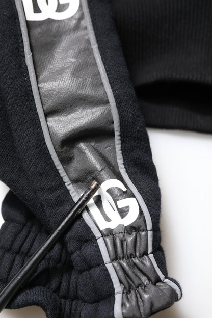 Black Cotton Logo Hooded Sweatshirt Sweater