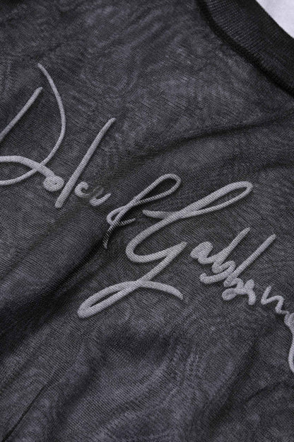 Black White Logo Knitted Pullover Sweater