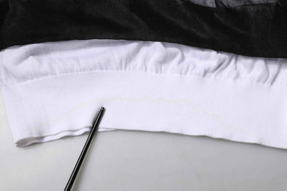 Black White Logo Knitted Pullover Sweater