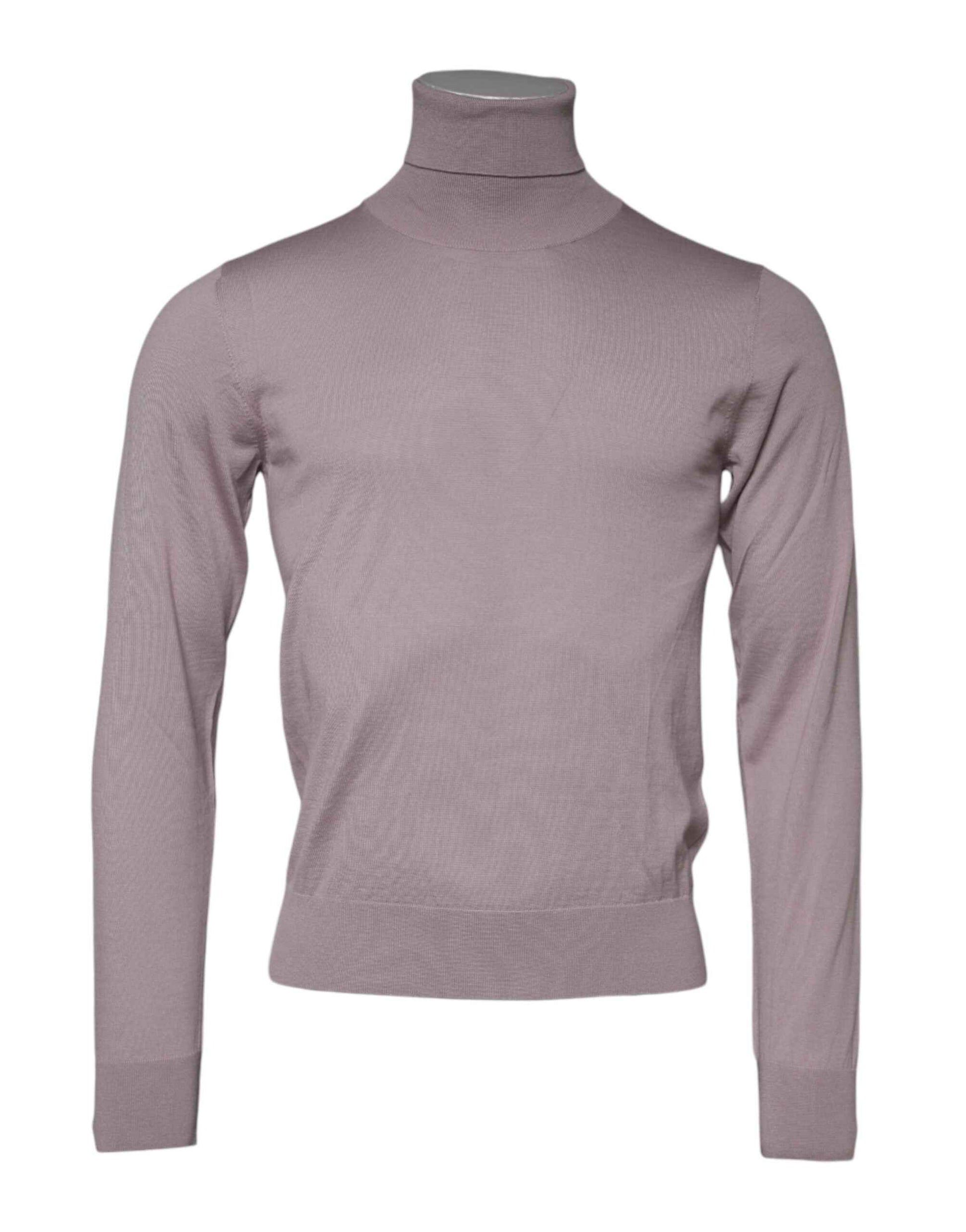 Brown Cashmere Knitted Men Pullover Sweater
