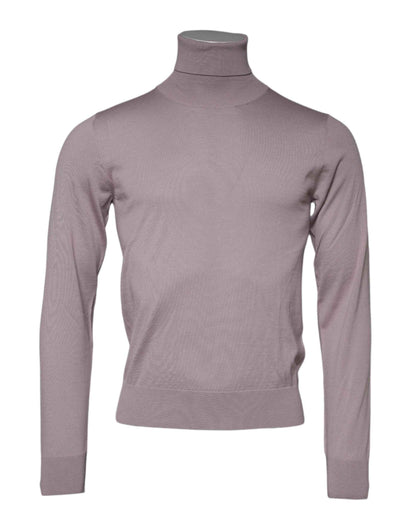 Brown Cashmere Knitted Men Pullover Sweater