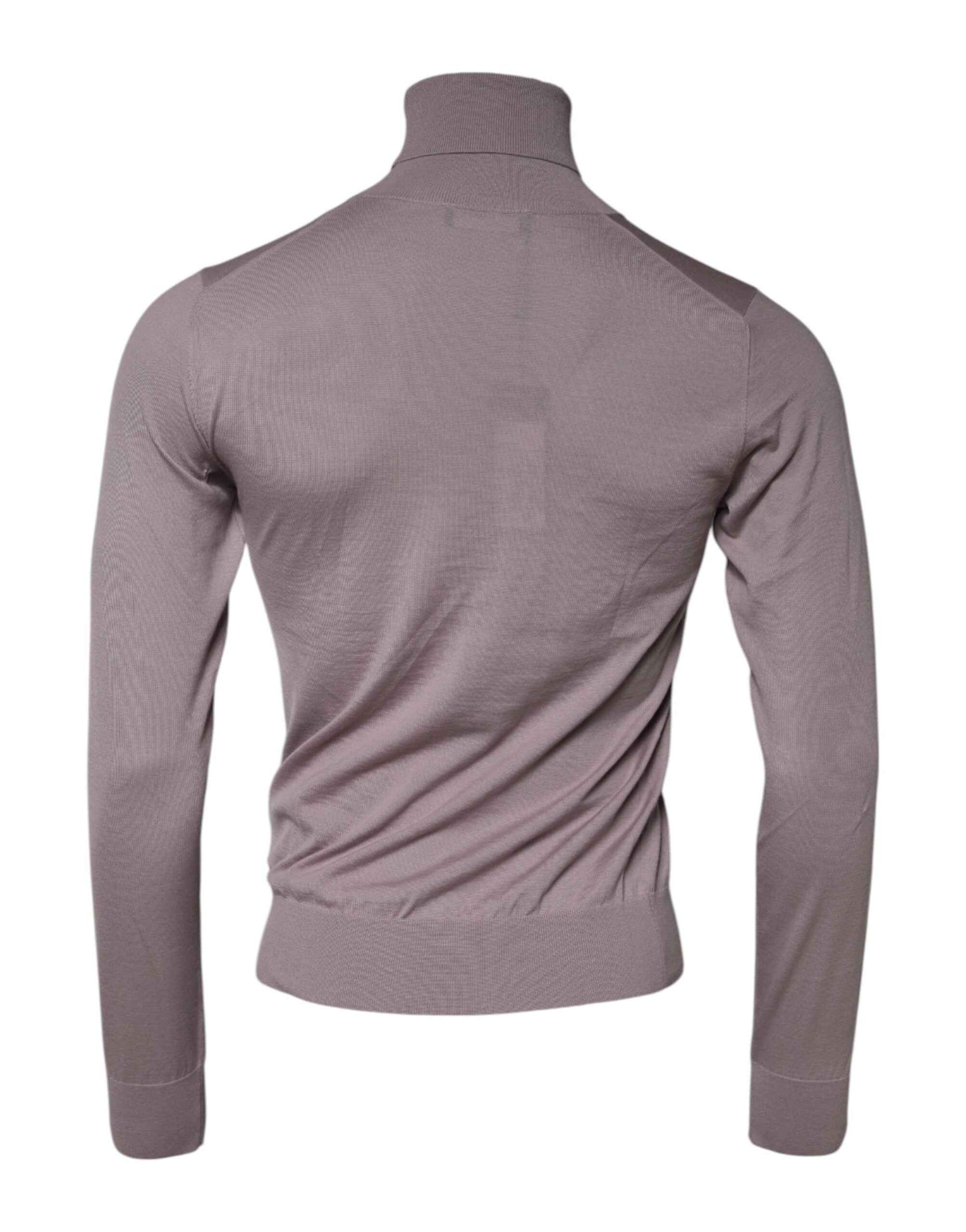 Brown Cashmere Knitted Men Pullover Sweater