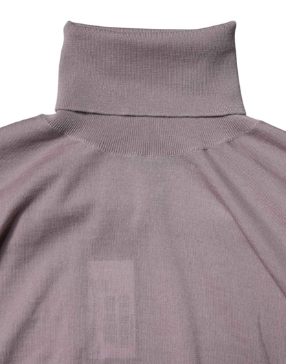 Brown Cashmere Knitted Men Pullover Sweater