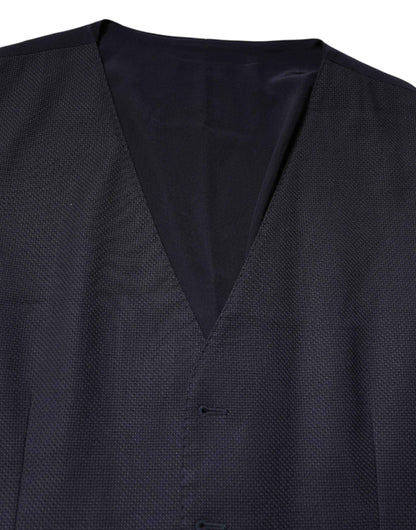 Black Wool Waistcoat Dress Formal Vest