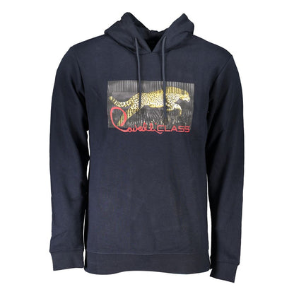 Blue Cotton Men Sweatshirt