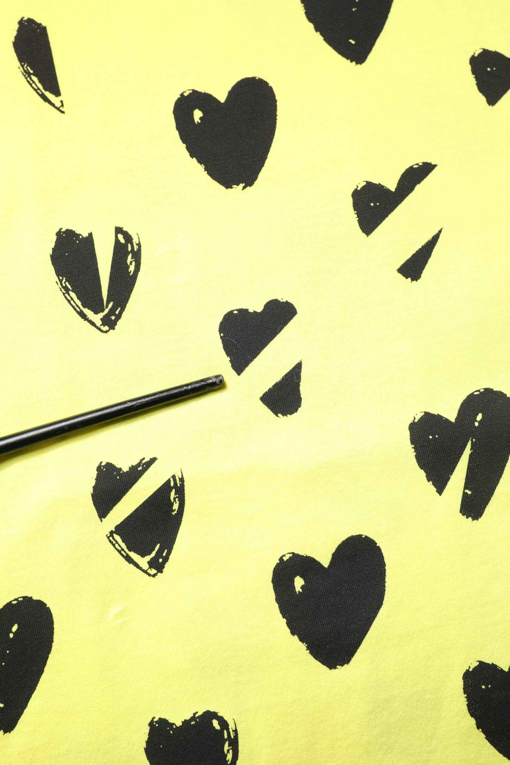 Yellow Cotton Sleeveless DG Heart T-shirt