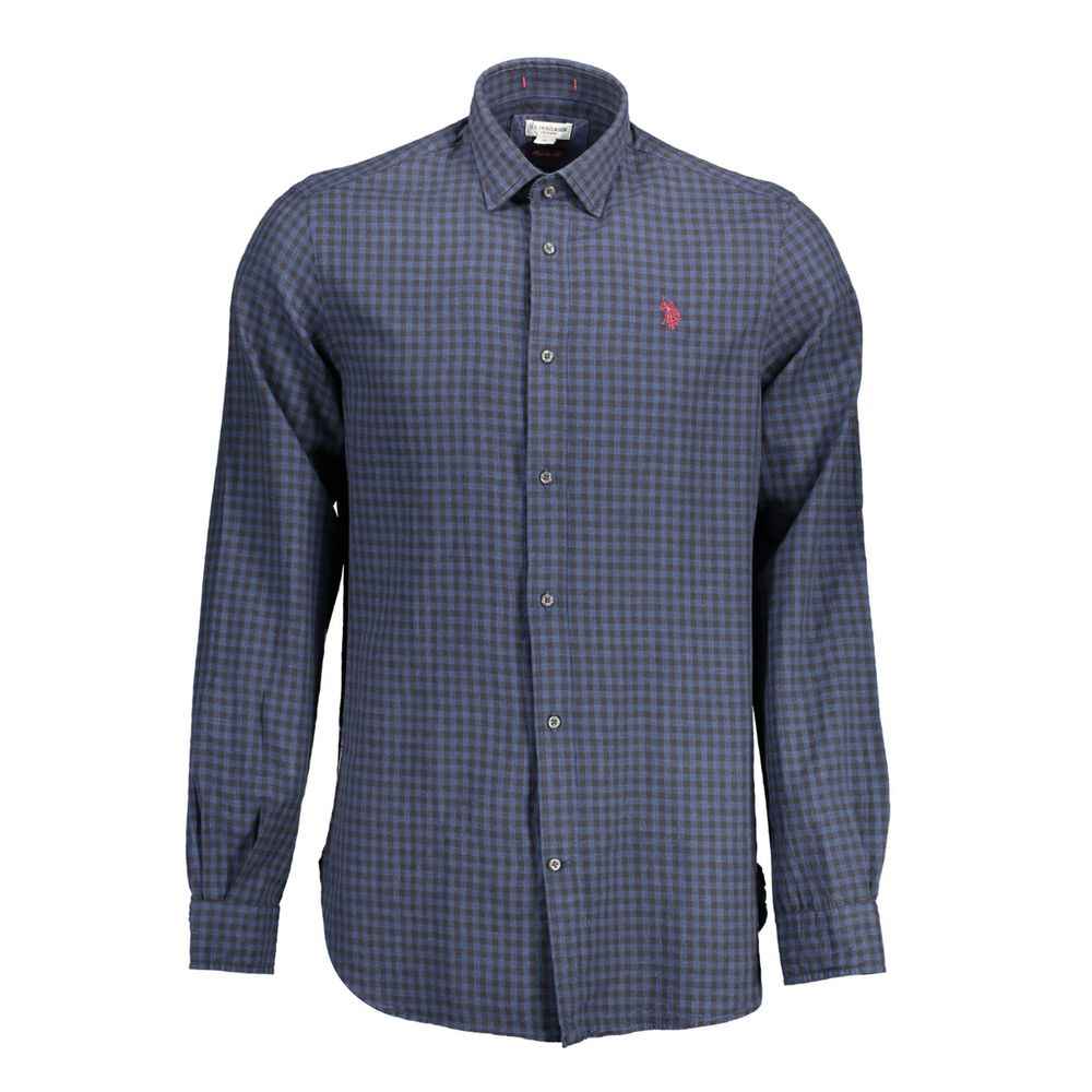 Blue Cotton Men's Shirt