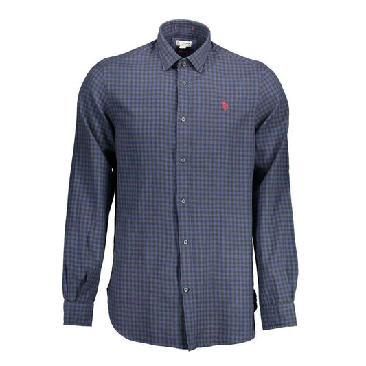 Blue Cotton Men's Shirt