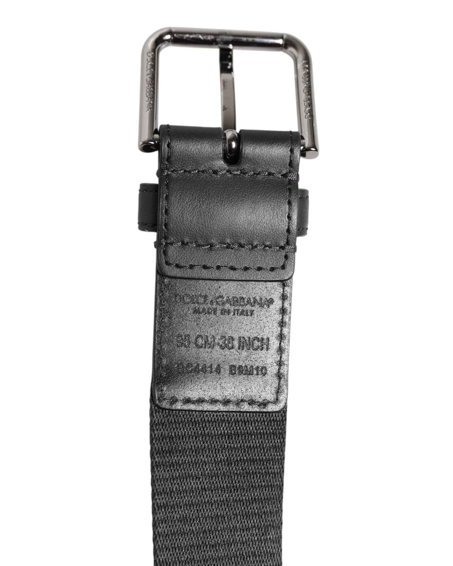 Green Black Polyester DG Logo Buckle Belt