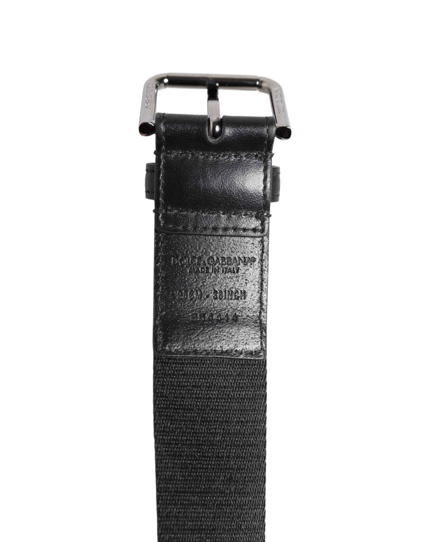 Black Blue DG Logo Silver Metal Buckle Belt