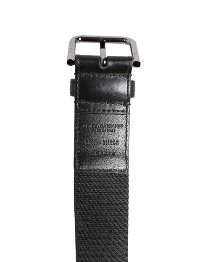 Black Blue DG Logo Silver Metal Buckle Belt