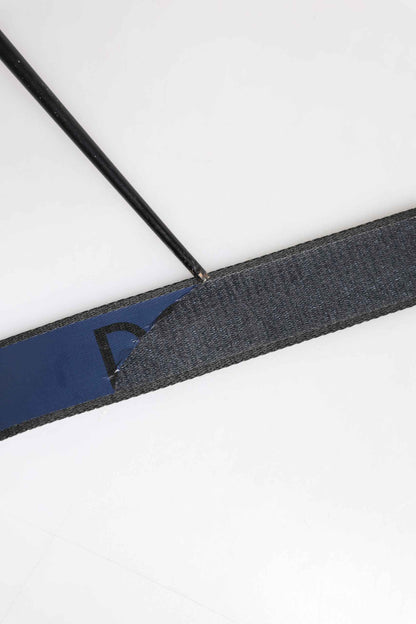 Black Blue DG Logo Silver Metal Buckle Belt
