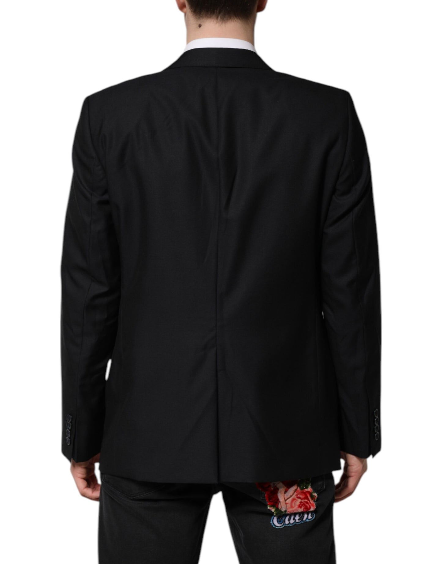 Dark Blue MARTINI Wool Blazer Coat Jacket