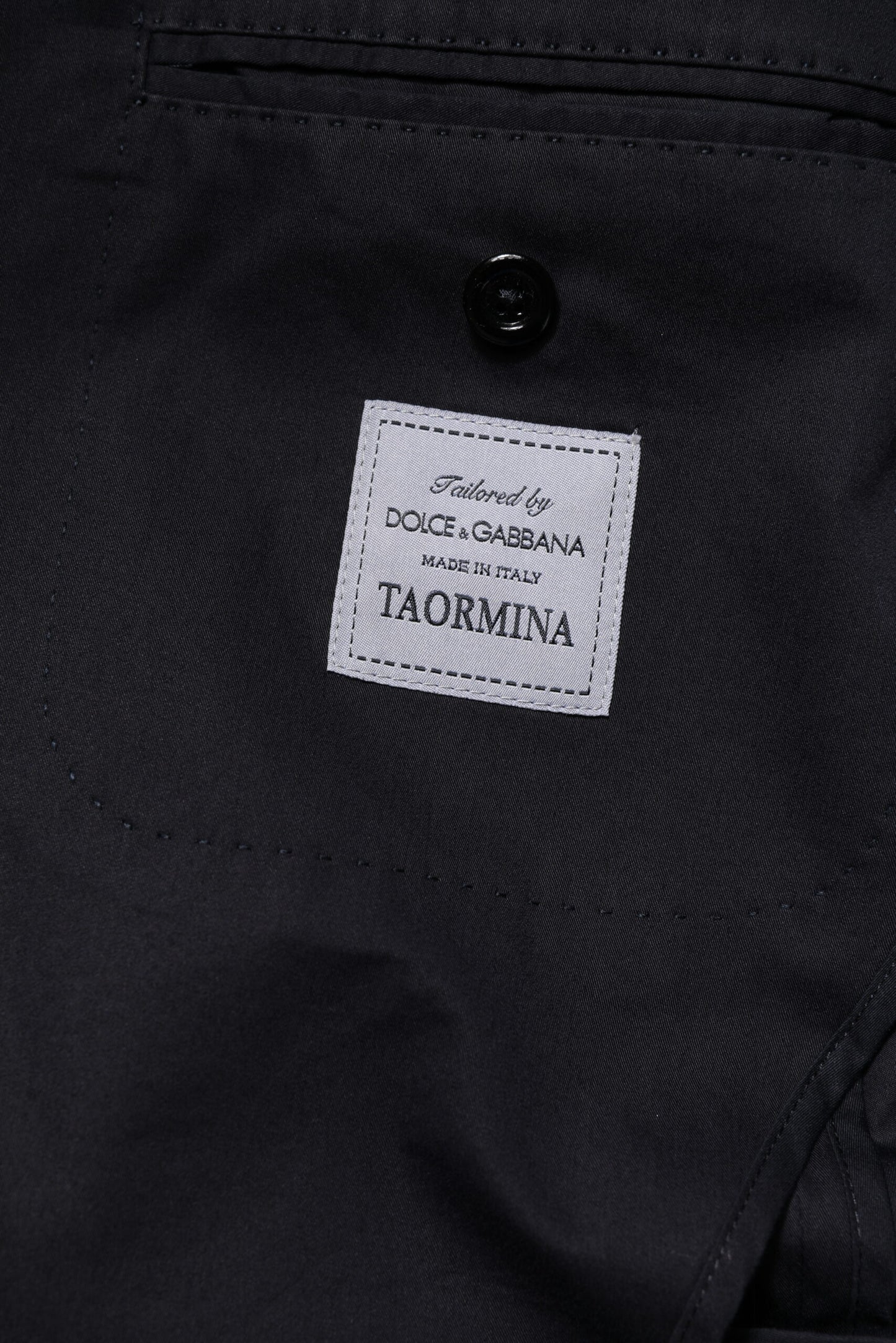 Dark Blue TAORMINA Cotton Blazer Suit Jacket