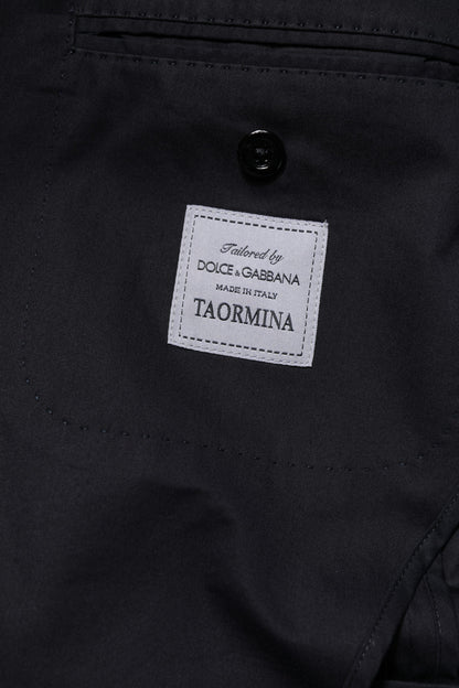 Dark Blue TAORMINA Cotton Blazer Suit Jacket