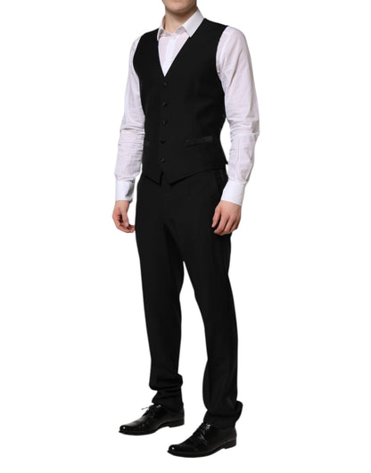 Black MARTINI Crystal Embellished 3 Pc Suit