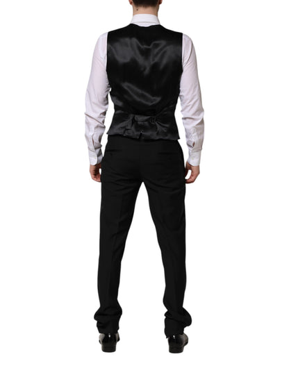 Black MARTINI Crystal Embellished 3 Pc Suit