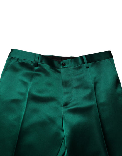 Green Silk 3 Piece Single Breasted Suit
