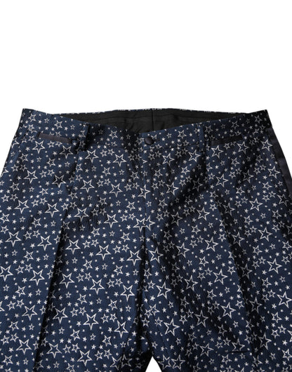Blue MARTINI Star Jacquard 3 Piece Suit