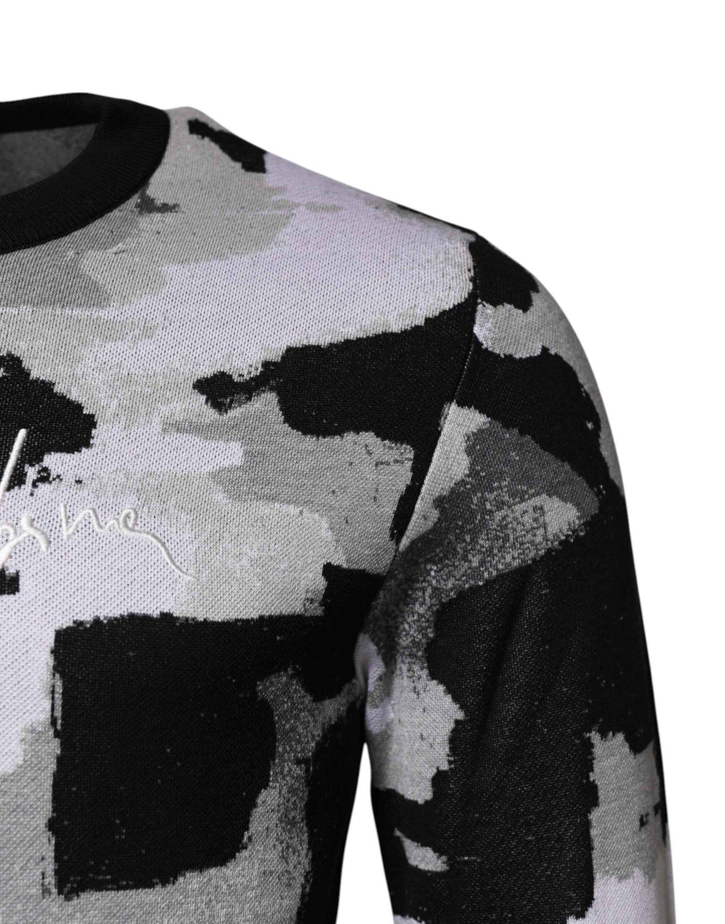 Multicolor Logo Crew Neck Pullover Sweater