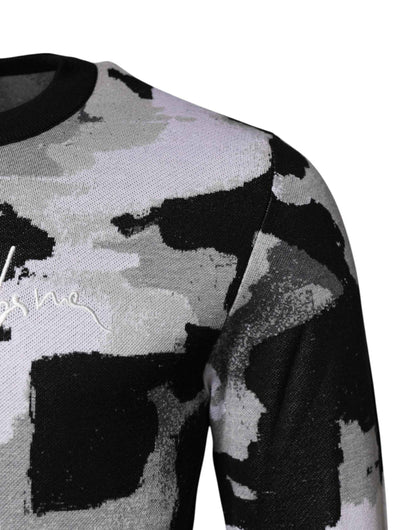 Multicolor Logo Crew Neck Pullover Sweater