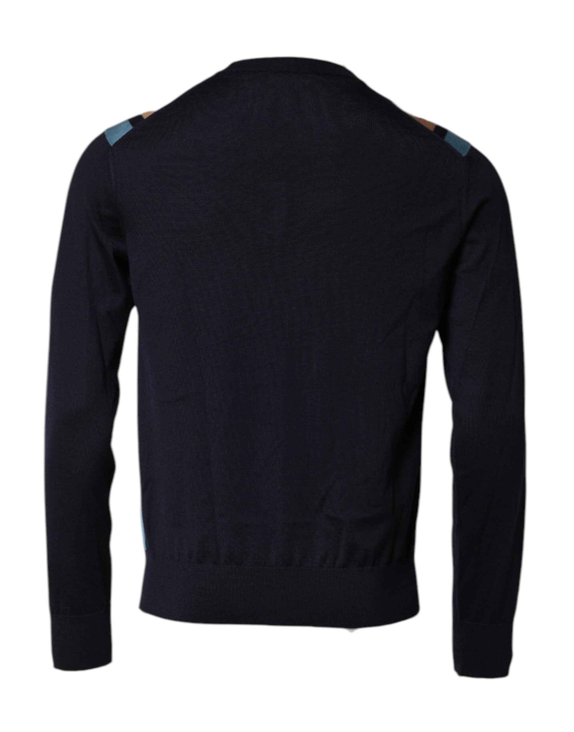 Multicolor Stripes Crew Neck Pullover Sweater
