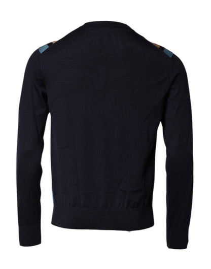 Multicolor Stripes Crew Neck Pullover Sweater