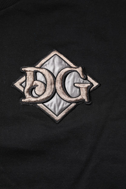Black Logo Embroidery Sweatshirt Sweater