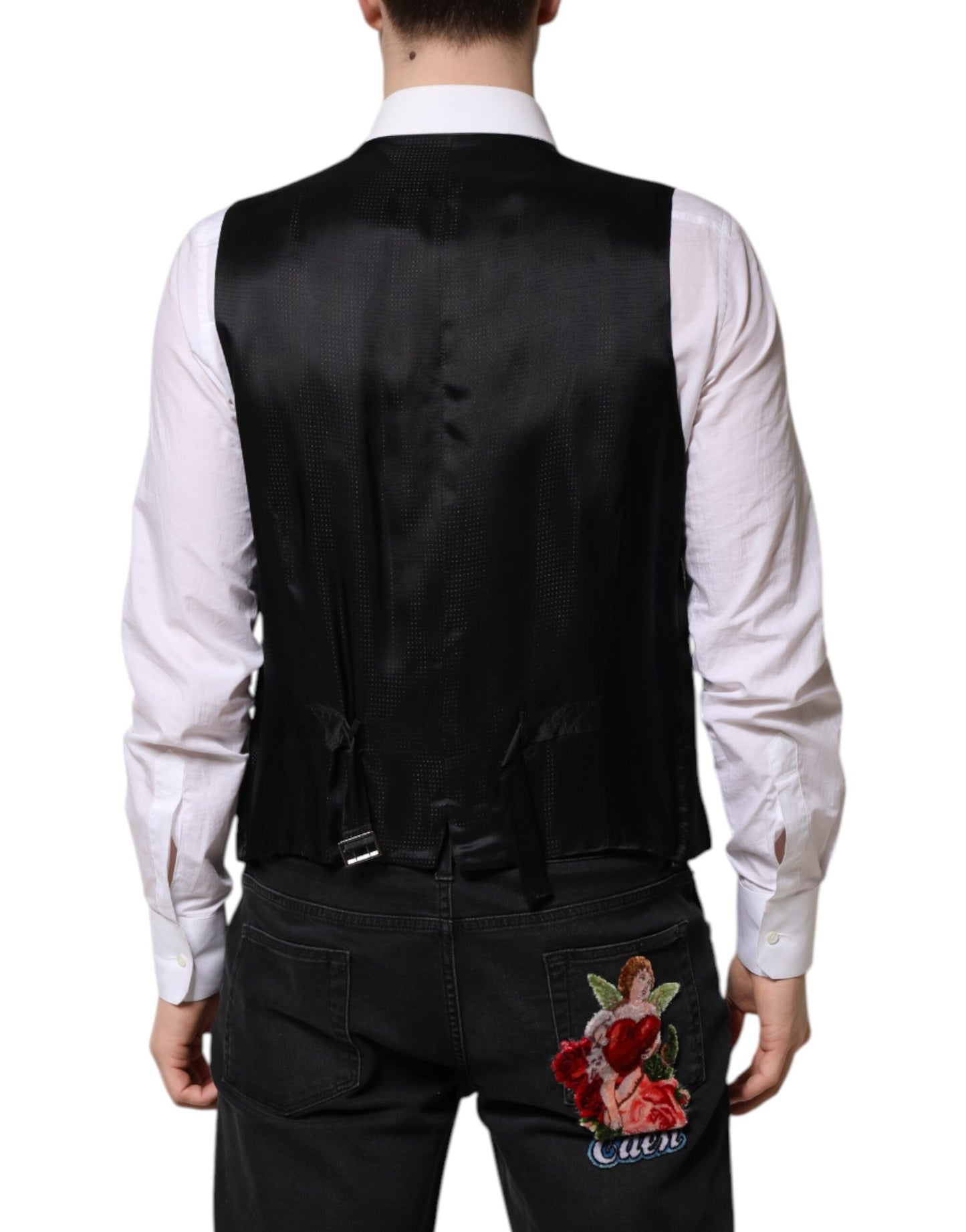 Purple Sequined Dress Formal Waistcoat Vest