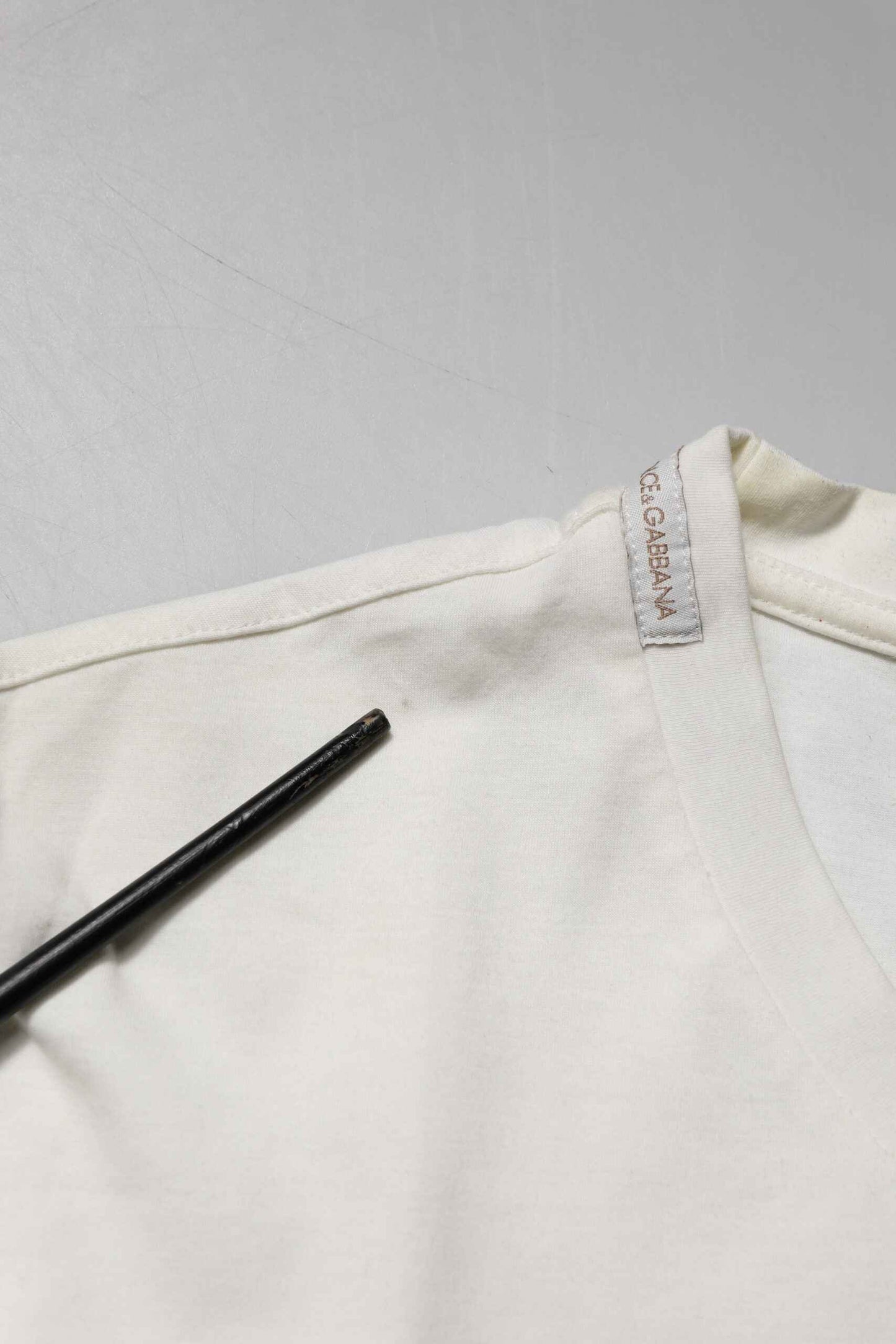 White Cotton Logo Bandana Print T-shirt