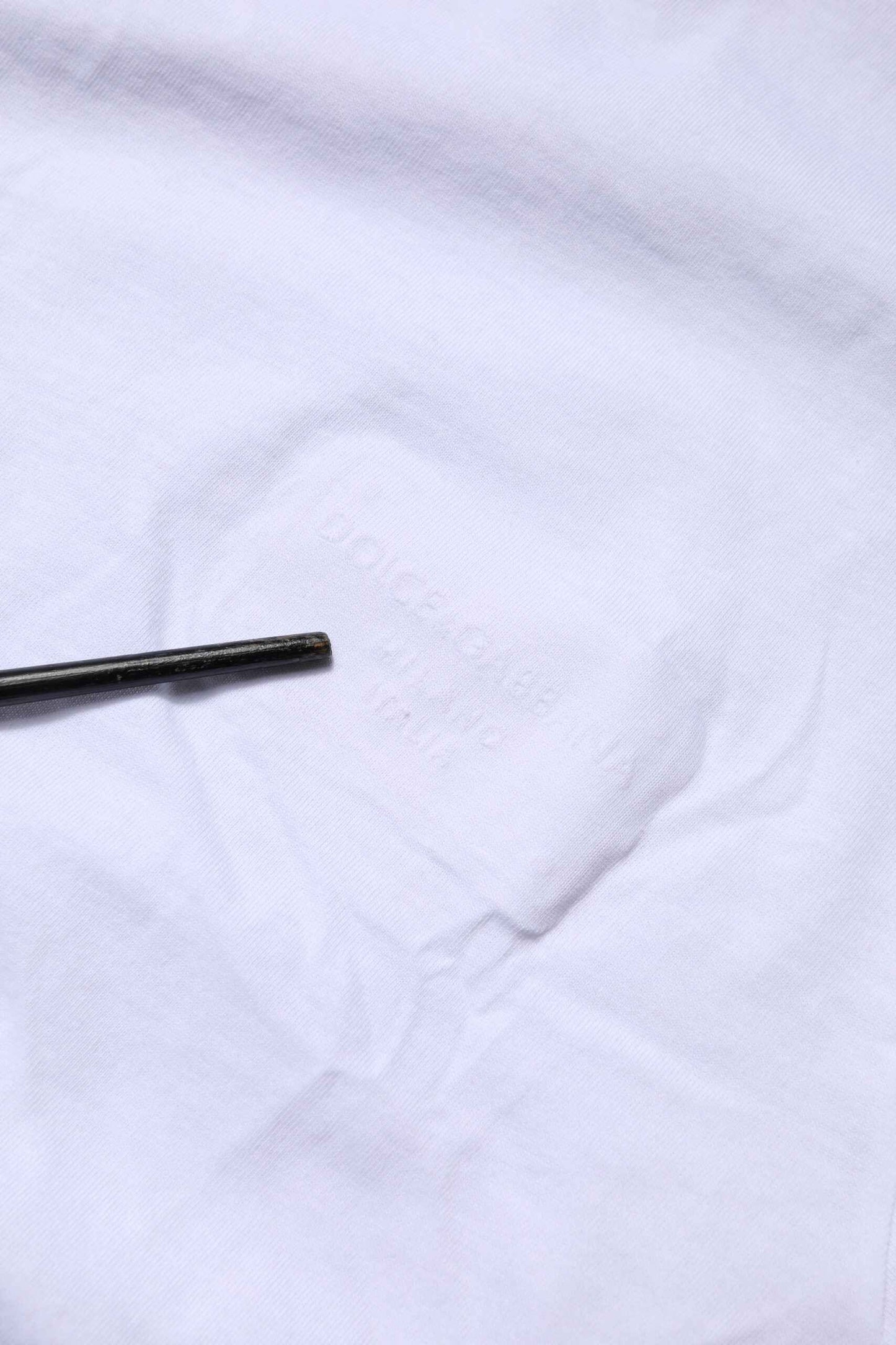 White Cotton Logo Patch Crew Neck T-shirt