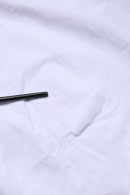 White Cotton Logo Patch Crew Neck T-shirt