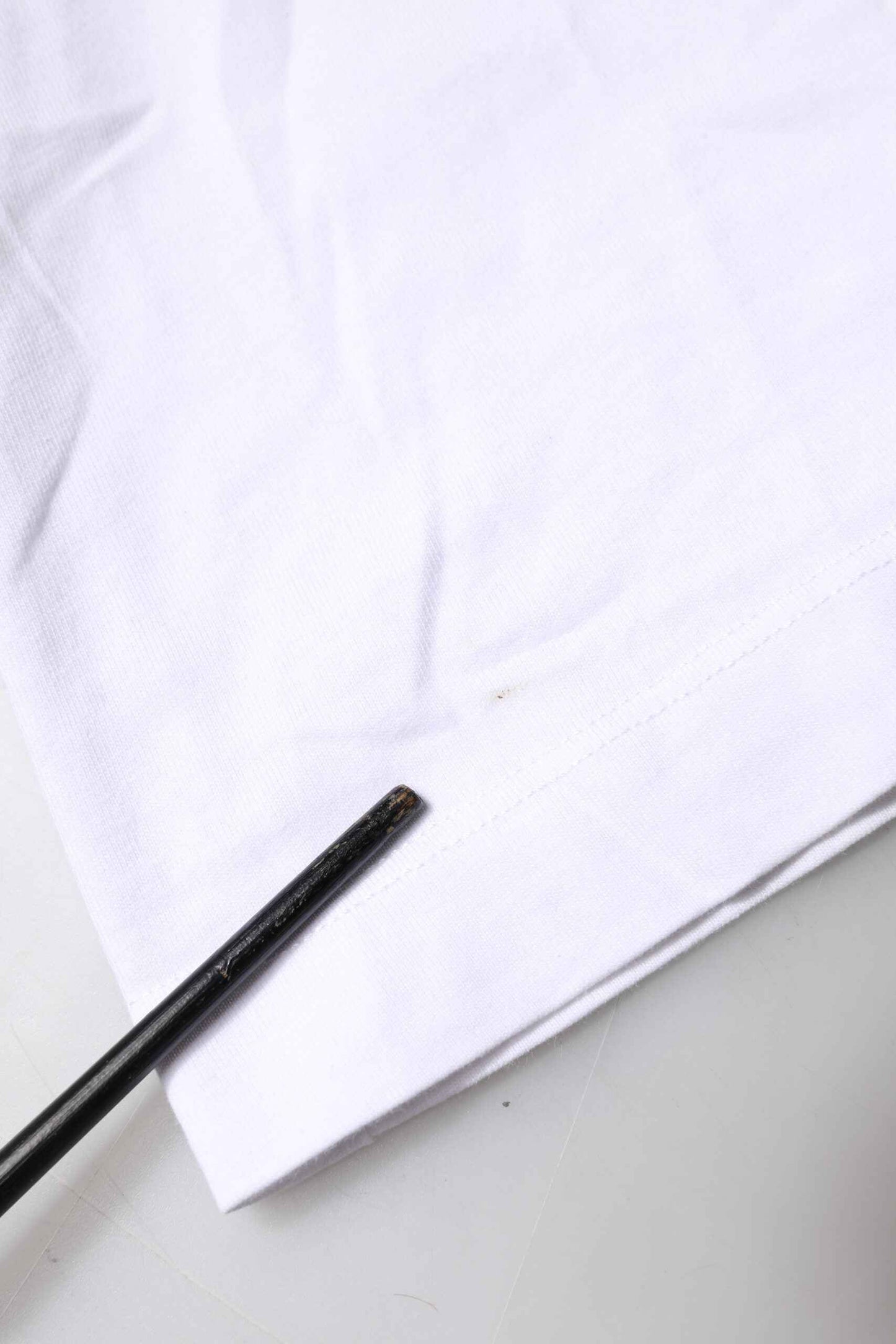 White Cotton Logo Patch Crew Neck T-shirt